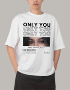 Only You — Custom Eye Photo Oversized Tee (Personalized Back Print)