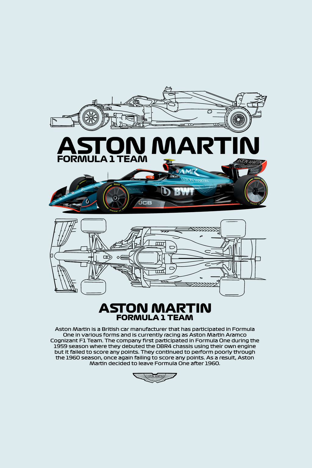 Aston Martin F1 Oversized T-Shirt for Men & Women | Racing Graphic Tee | Aavaran Atlier