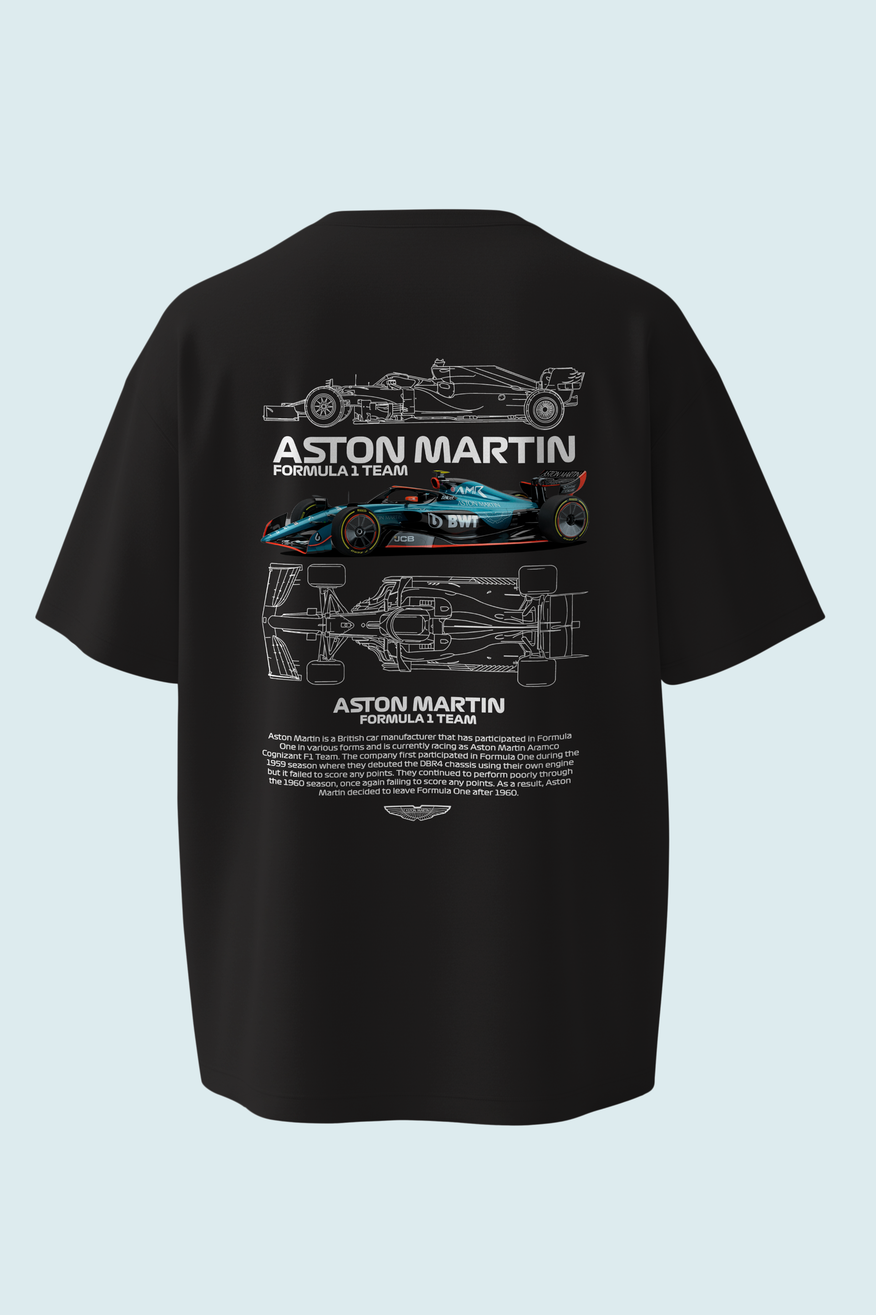 Aston Martin F1 Oversized T-Shirt for Men & Women | Racing Graphic Tee | Aavaran Atlier