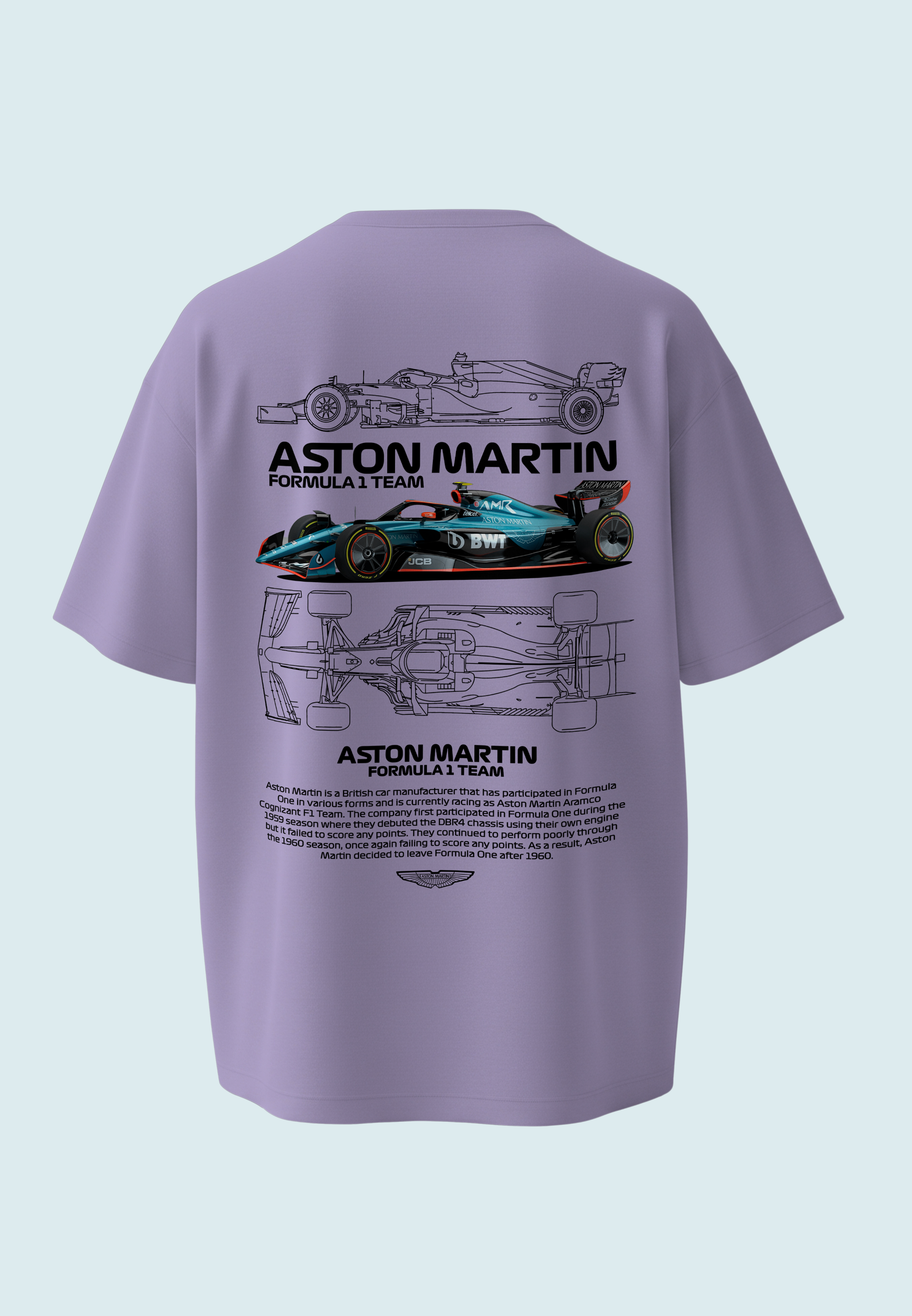 Aston Martin F1 Oversized T-Shirt for Men & Women | Racing Graphic Tee | Aavaran Atlier