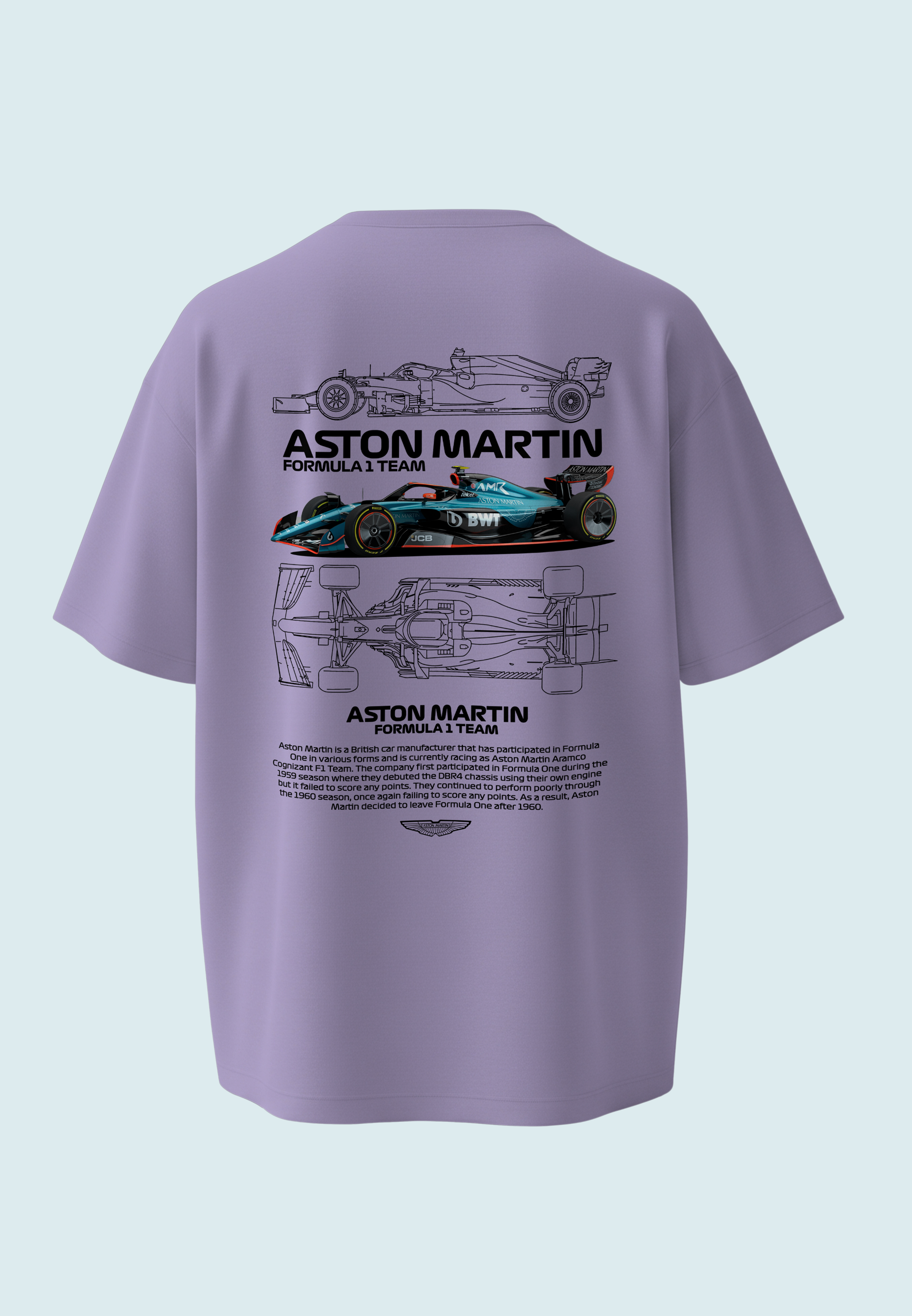 Aston Martin F1 Oversized T-Shirt for Men & Women | Racing Graphic Tee | Aavaran Atlier