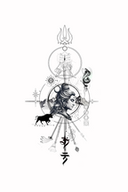 Mahadev Oversized T-Shirt | Shiva Trishul Graphic Tee | Spiritual Streetwear for Men & Women