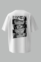 Anime Eyes Oversized Tee | Front & Back Graphic | Manga Streetwear T-Shirt