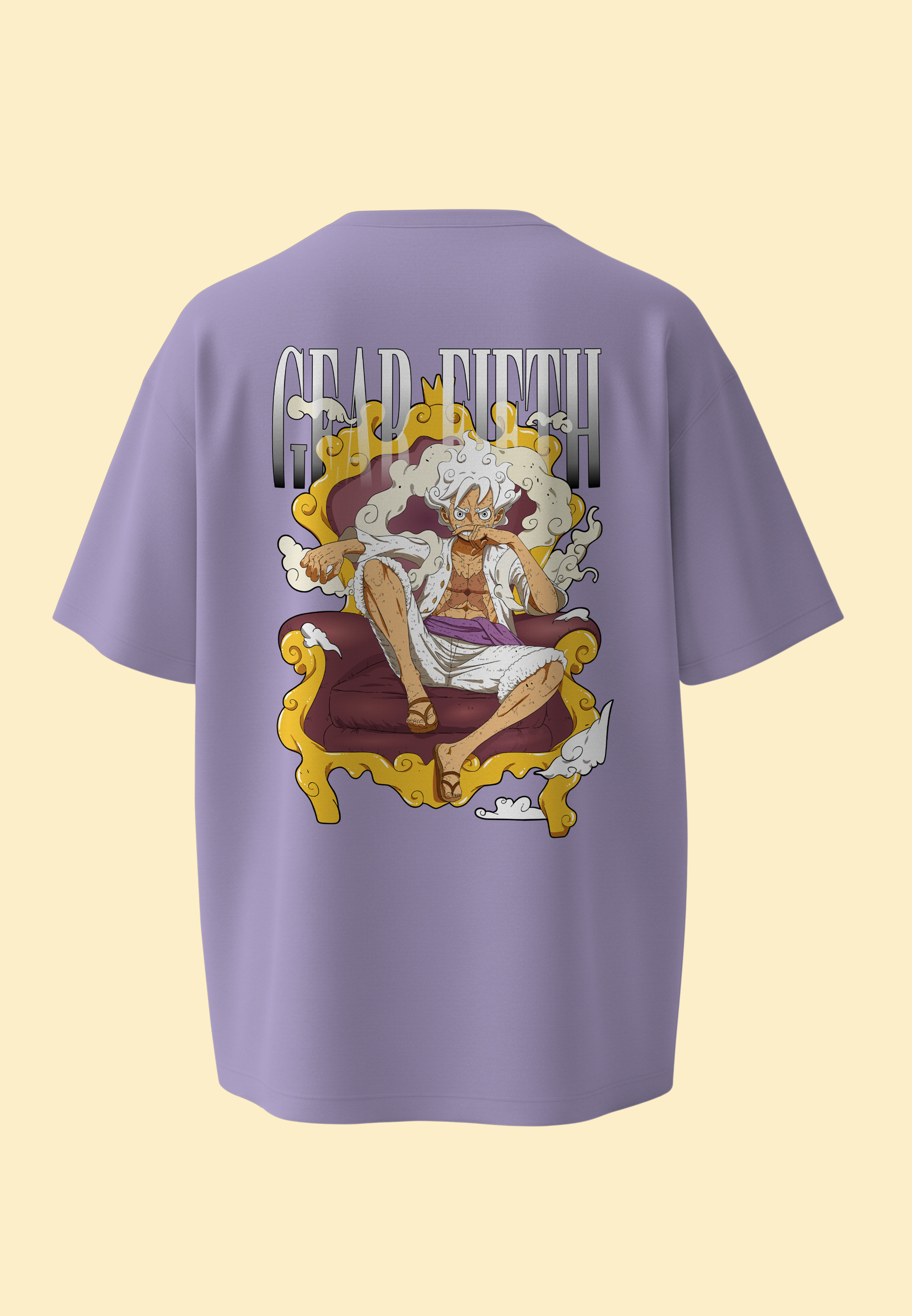 One Piece Luffy Gear 5 Oversized Tee | Monster Trio Anime Streetwear T-Shirt