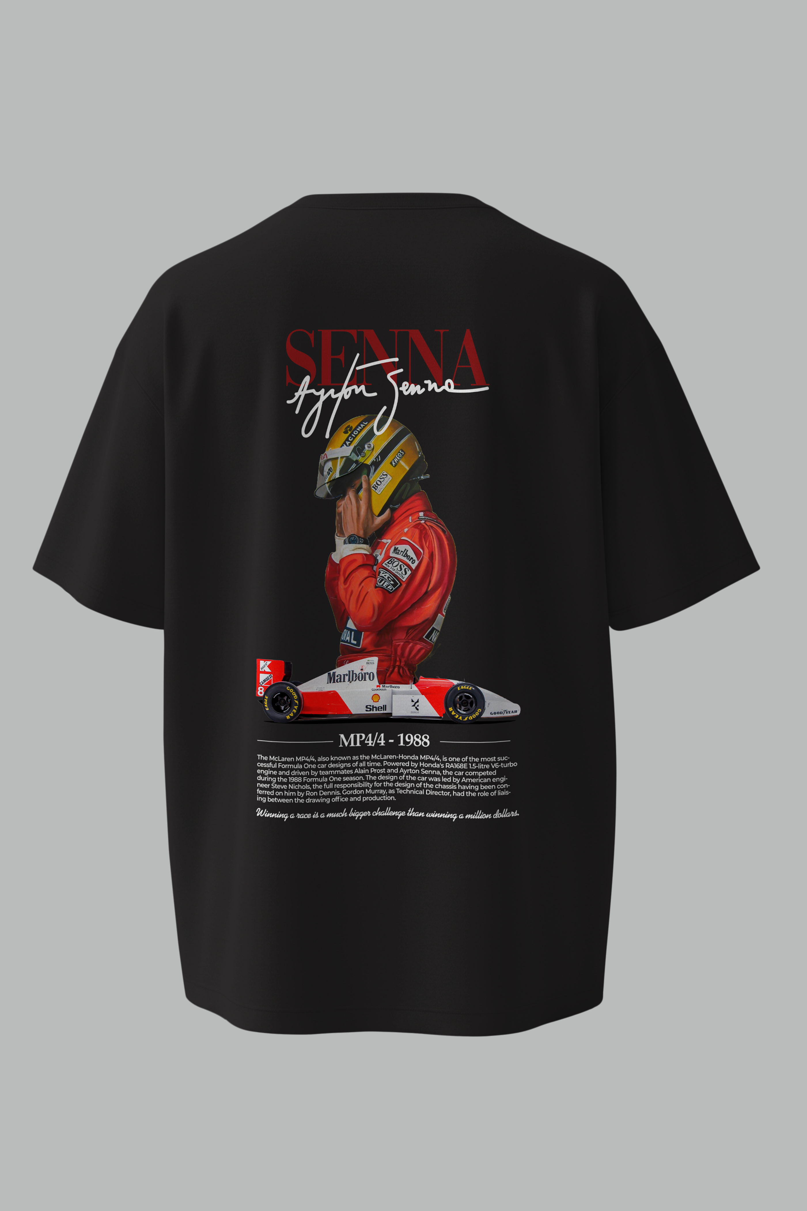 Ayrton Senna Oversized Tee | McLaren MP4/4 Tribute T-Shirt