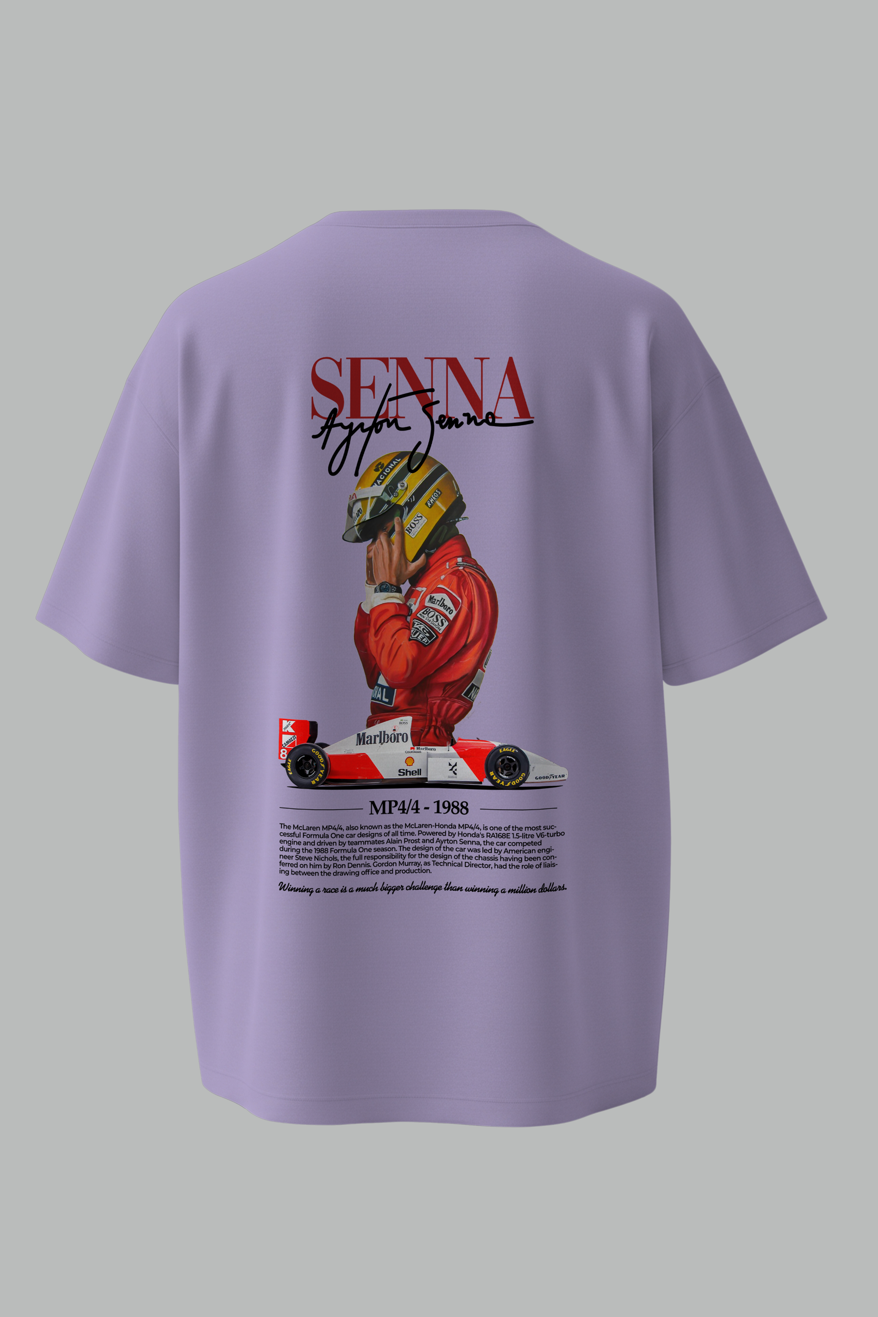 Ayrton Senna Oversized Tee | McLaren MP4/4 Tribute T-Shirt