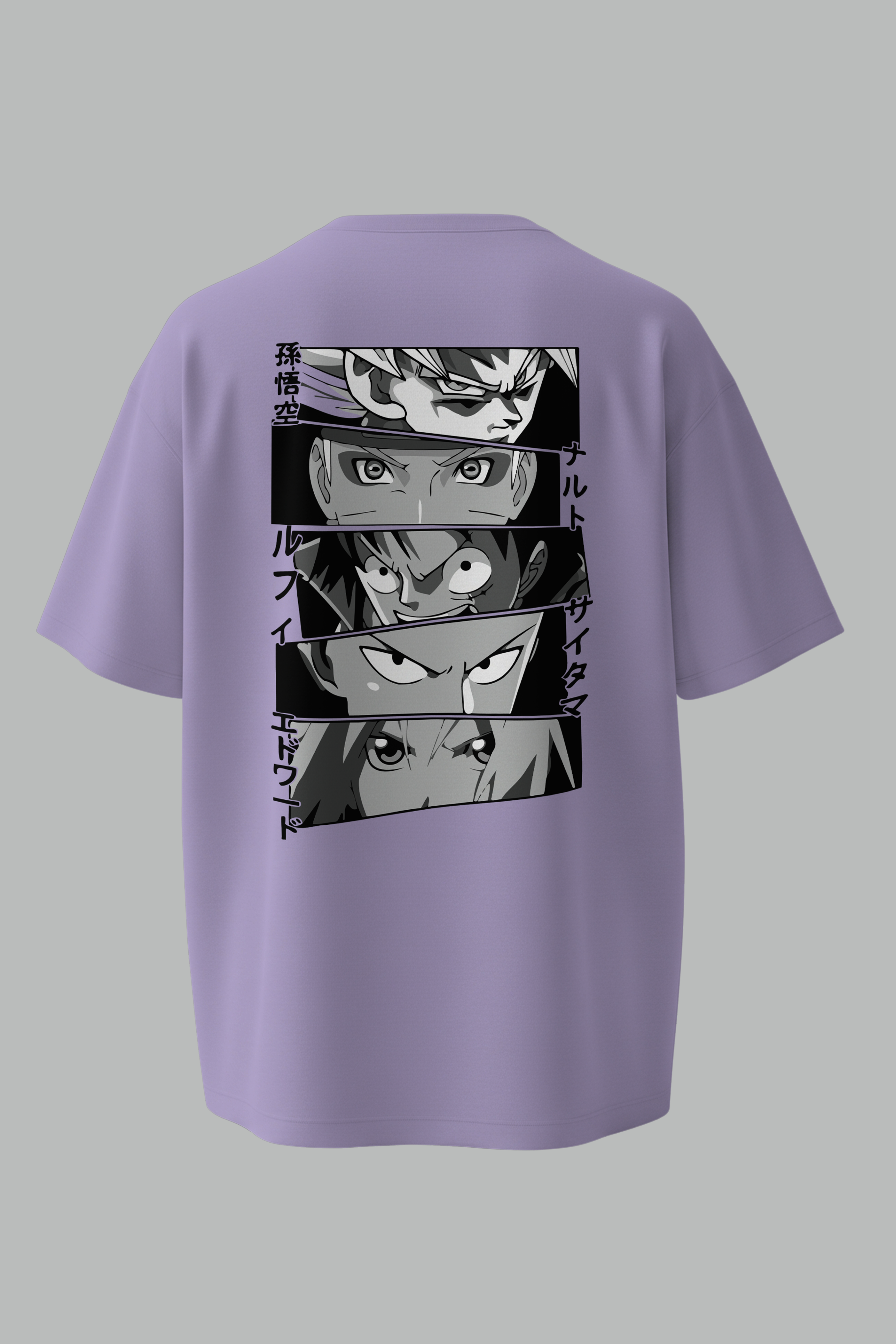 Anime Eyes Oversized Tee | Front & Back Graphic | Manga Streetwear T-Shirt
