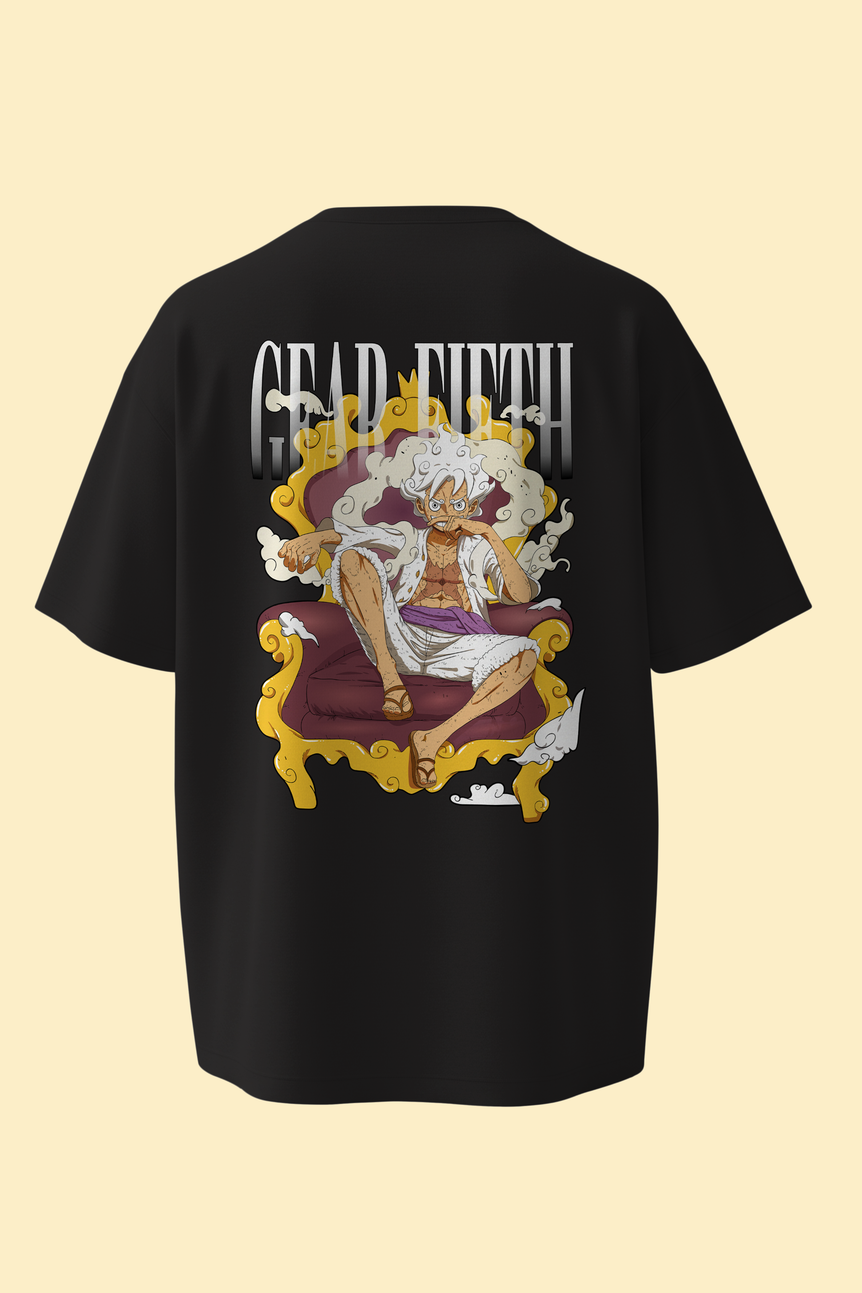 One Piece Luffy Gear 5 Oversized Tee | Monster Trio Anime Streetwear T-Shirt