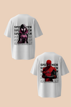 Spider-Man & Spider-Gwen Couple Oversized T-Shirts | Matching Couple T-Shirt Combo