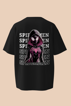 Spider-Man & Spider-Gwen Couple Oversized T-Shirts | Matching Couple T-Shirt Combo