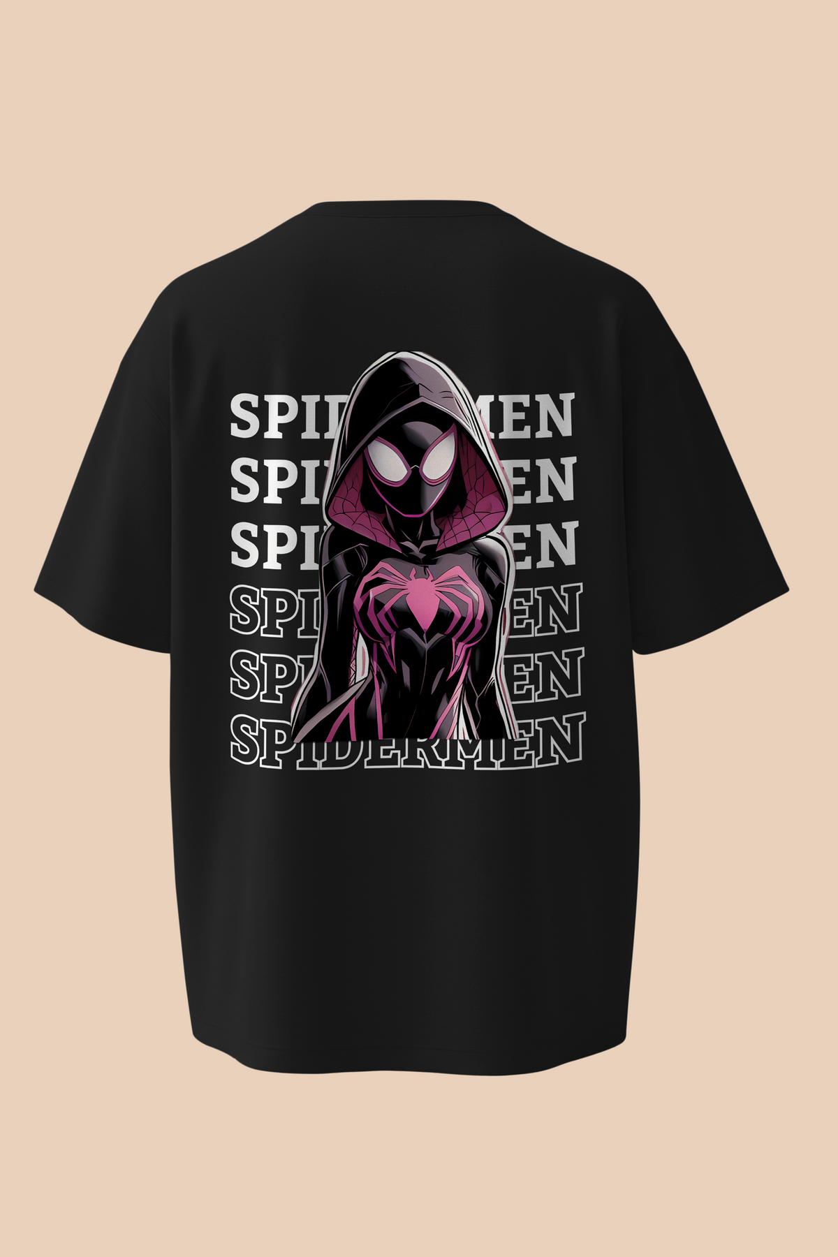 Spider-Man & Spider-Gwen Couple Oversized T-Shirts | Matching Couple T-Shirt Combo