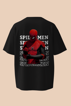 Spider-Man & Spider-Gwen Couple Oversized T-Shirts | Matching Couple T-Shirt Combo