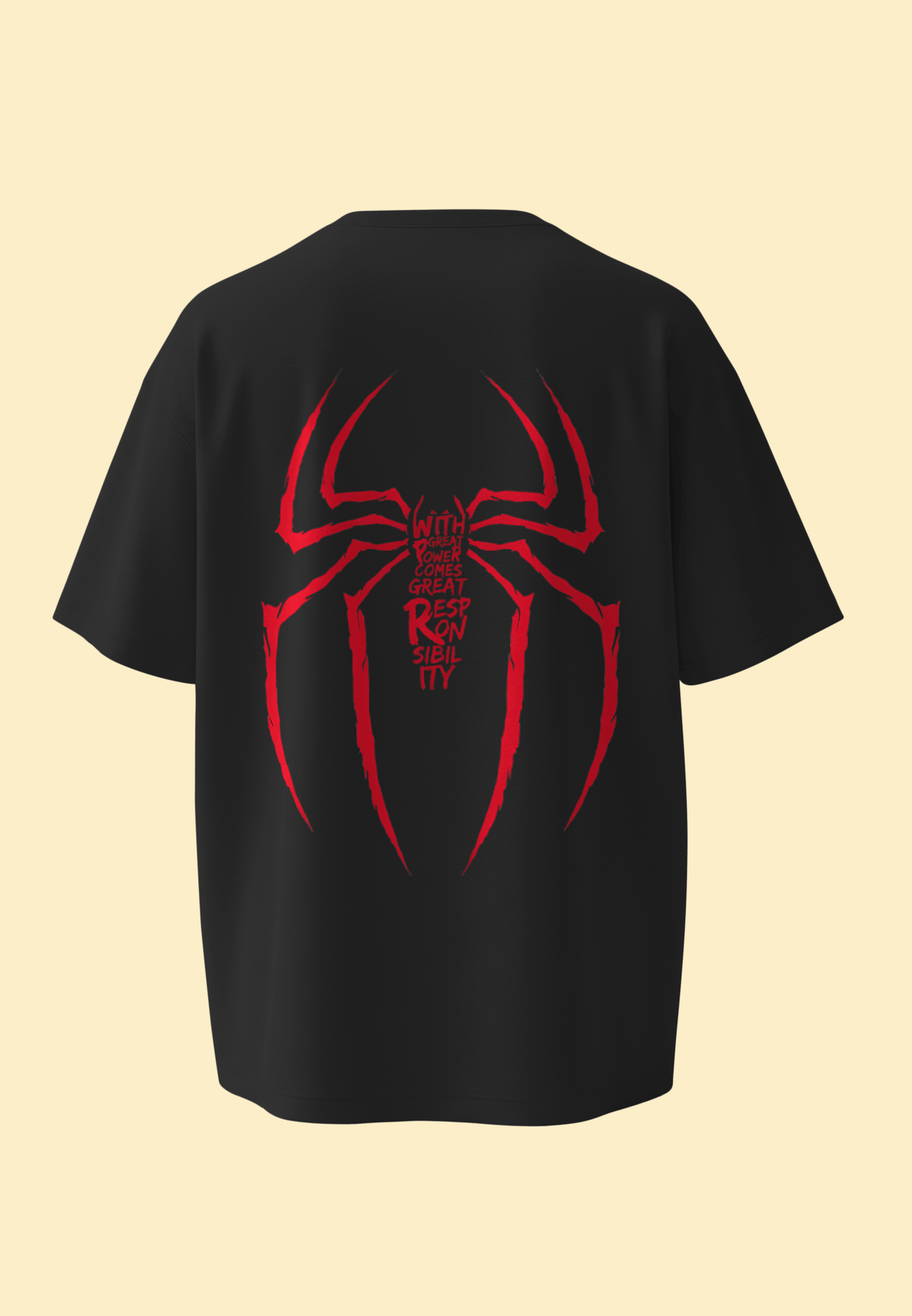 Spider-Man Oversized Tee | Brand New Day Streetwear – Black/White