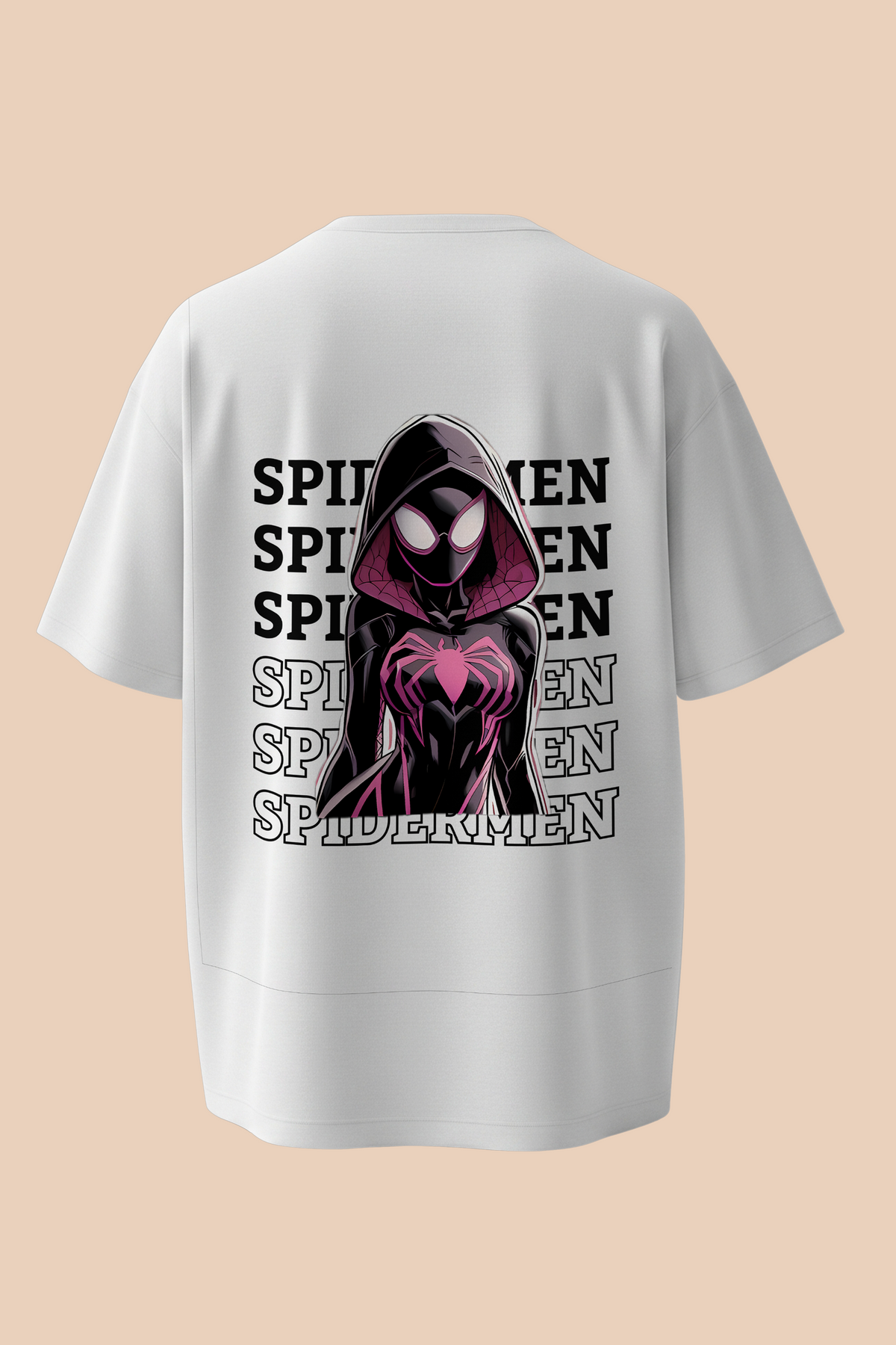 Spider-Man & Spider-Gwen Couple Oversized T-Shirts | Matching Couple T-Shirt Combo