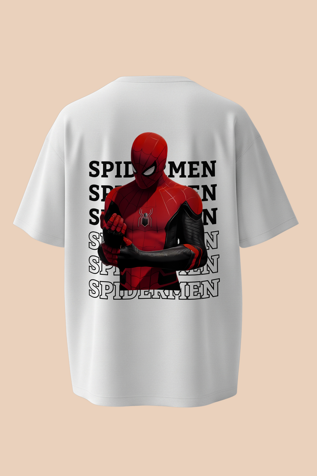 Spider-Man & Spider-Gwen Couple Oversized T-Shirts | Matching Couple T-Shirt Combo